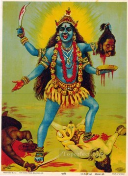 ラジャ・ラヴィ・ヴァルマ Painting - カリ・ラジャ・ラビ・ヴァルマ・インディアンズ